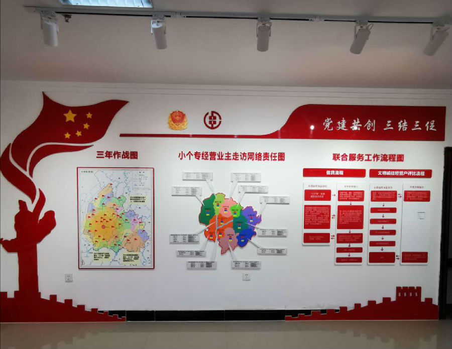 永顺农商银行:凝心聚力,打造"党建共创 三结三促"联合办公文化墙