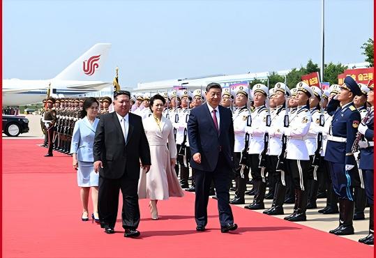 习近平出席金正恩举行的欢送仪式